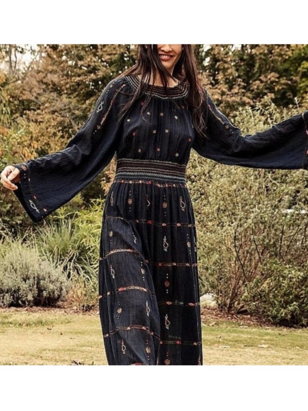 Doen black Joni embroidered maxi dress - Picture 11 of 11